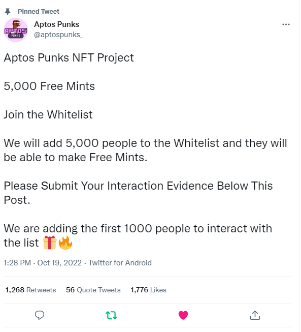 cryptow00026364's tweet photo. @aptospunks_ Done ! I love you https://t.co/MyFXUYsc9X