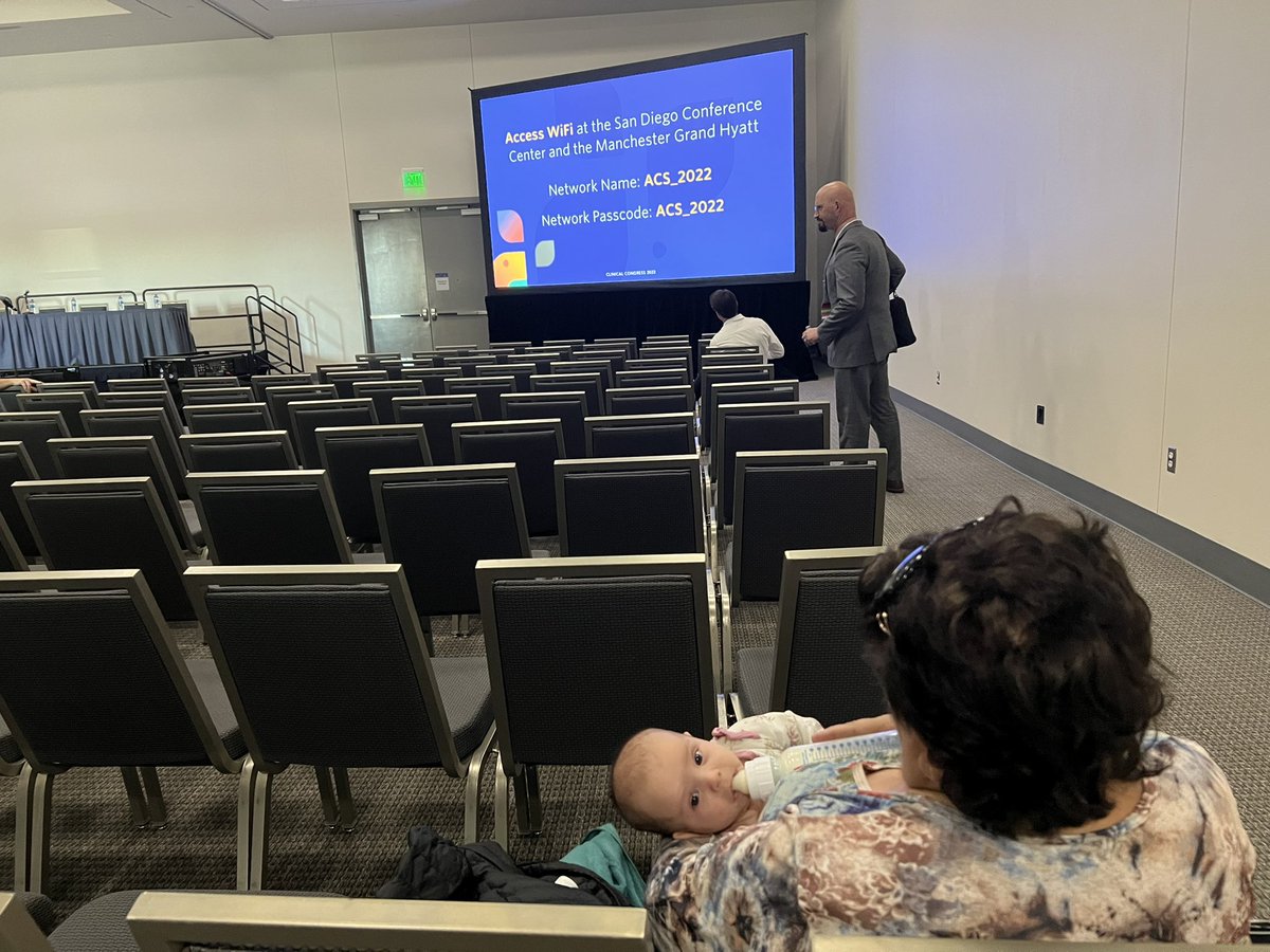 First time at the congress! She was very excited about my talk. #ACS2022