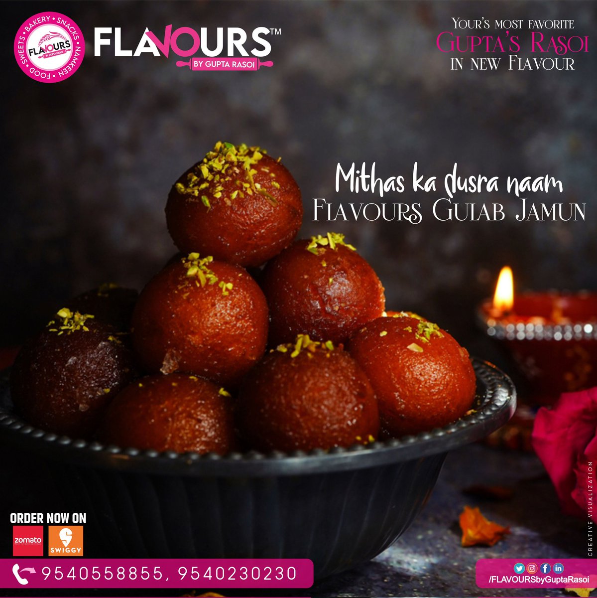 FLAVOURSbyGR's tweet photo. Mithas ka dusra naam
FLAVOURS GULAB JAMUN
.
.
.
#milkcake #laddu #samosa #bread #breadmaking #bakerybread #freshbread #muffins #cupcakes #flavours #guptasrasoi #guptarasoi #fbgr #flavoursbyguptarasoi #tasteofindia #pavbhaji #desifoodie #dahibhalla #fkmediaandproductions https://t.co/bLjxLJxJMY