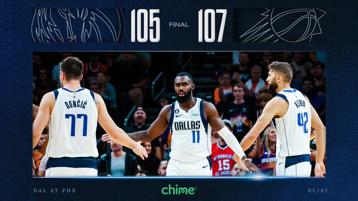 dallasmavs's tweet photo. Final in Phoenix. See y'all at the home opener on Saturday. 

@Chime | #MFFL https://t.co/FcT8hi1Ayu