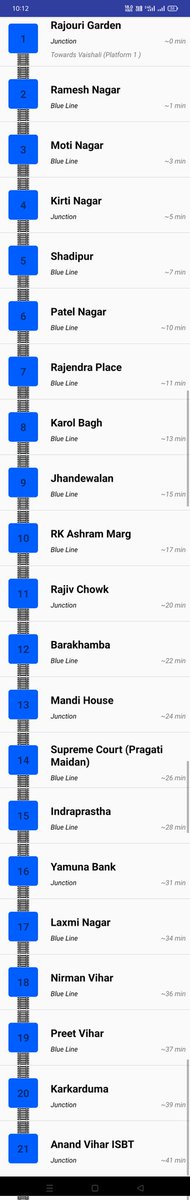 Harshit85536974's tweet photo. @OfficialDMRC You need to check the route from Rajouri garden to anand vihar...The app shows no interchange while We need to change from Yamuna Bank....Missed my train and had bad experience traveling back home https://t.co/UjU1Foj6Wj