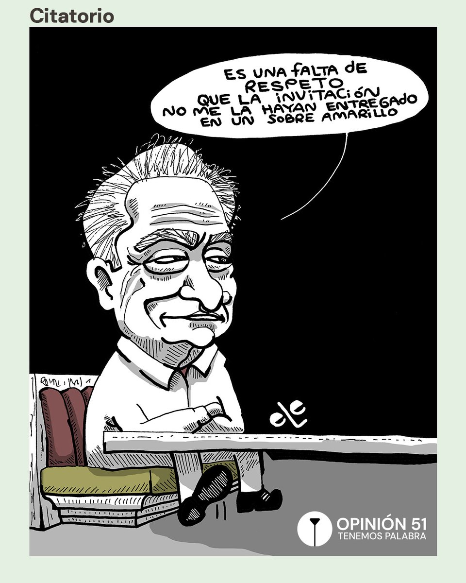 Opinion_51's tweet photo. ✍🏼 #ElCartóndeELE🎨 | «Citatorio», por @elefigueroa.
| #Opinión51 |
🔗 https://t.co/oy6MVB1phR https://t.co/ZUs2EYC9OX
