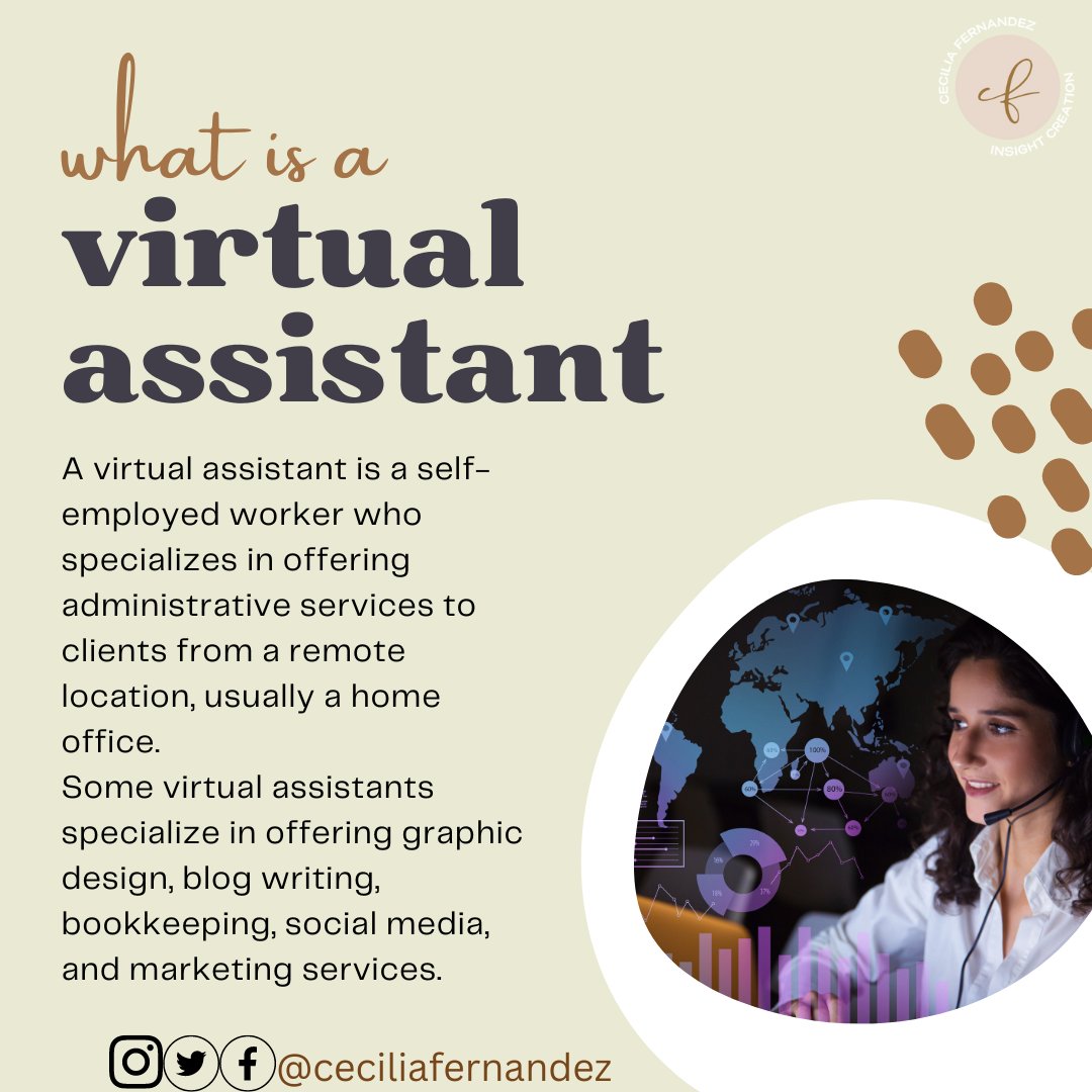 CecillFernandez's tweet image. Virtual Assistants can be found in any industry, from personal assistance to business management. They are the people who help you out with your personal projects and tasks. They are the new trend in the world of work.🌏👩‍💻

#DependableVirtualAssistant
#Aurora