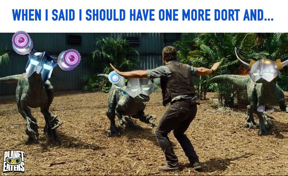 PlanetEatersNFT's tweet photo. #PlanetEaters game will get intense! #Dorts mean business!!! https://t.co/EPWD3hkrUv