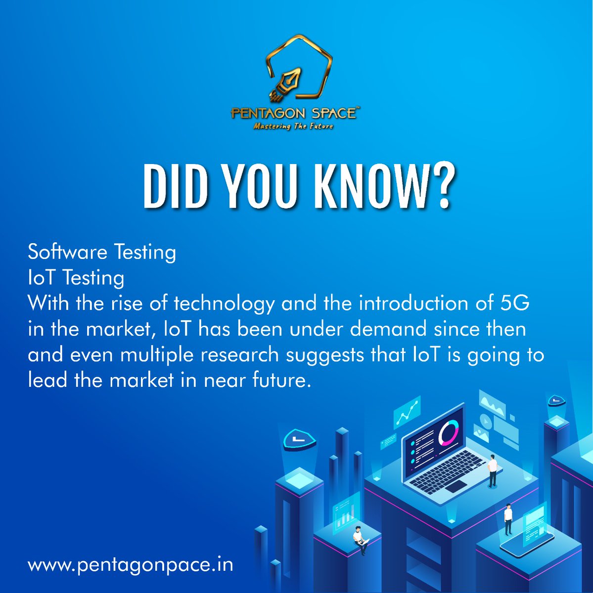 pentagon_space's tweet photo. Software testing
IoT Testing
With the rise of technology and the introduction of 5G in the market, IoT has been under demand.
#pentagonspacebangalore #pentagonspace #thursday #techthursday #IoT #software #testing #softwaretestingtraining #softwareengineer #masteringthefuture https://t.co/Ej32P1b4jh
