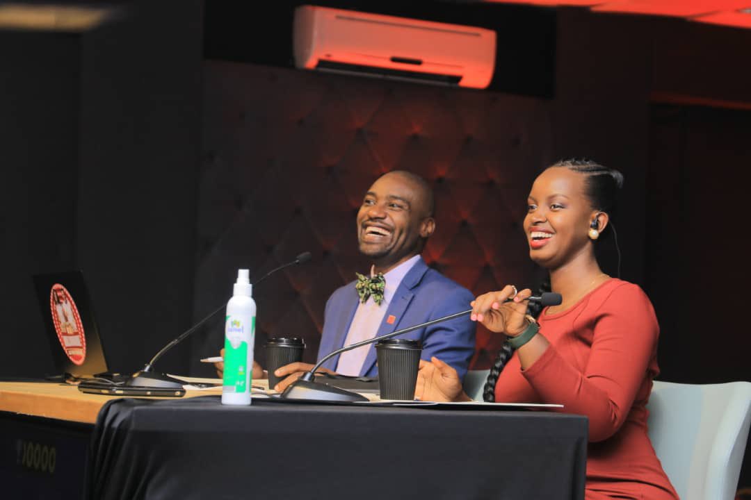 CapitalFMUganda's tweet photo. The hosts of last night’s #NBLBeAMillionaire grand finale.
@Mizzflav x @benmwine #BAMSn2 https://t.co/gjUq8v5k1N