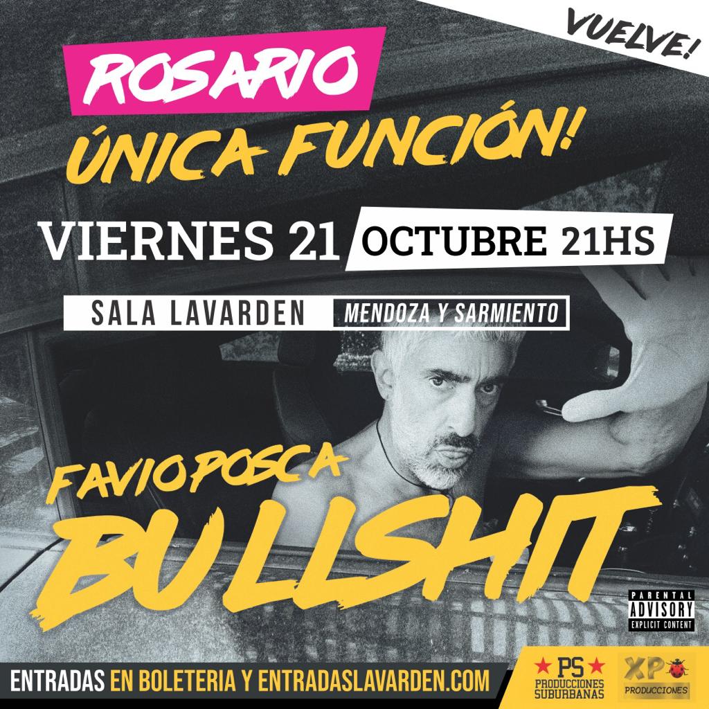 RosarioShows's tweet photo. Este viernes 21.10 el gran @favioposca en @SLavarden #Rosario 
Ultimas entradas en venta en boleteria (Mendoza y Sarmiento) y en https://t.co/g06l0oGTC0 https://t.co/X0hPqGR8S3