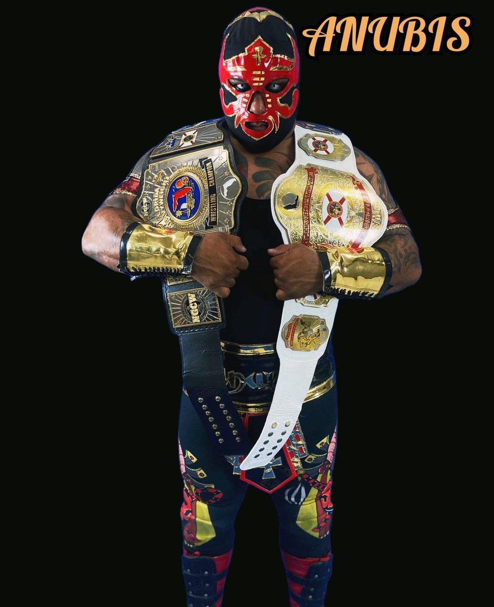 IWAFlorida's tweet photo. Nuestro campeones!!! El Leon Apolo campeón peso completo, @labravaofficial conquistó el femenino el pasado domingo, Anubis nuevo título en la compañía “Campeón del estado de la florida, tag Team están en manos de @powrestlingllc “MADMEN”#LuchaLibre #territoriodelaflorida https://t.co/9BMyQbJRKf