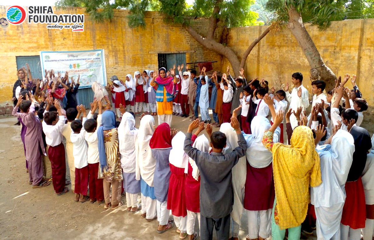 #ShifaFoundation celebrated #GlobalHandwashingDay at Schools in various areas of Pakistan.The team performed hand-washing activities with Children to emphasize the importance of clean hands and health.Keep sending your support at shifafoundation.org #INGO #NGO #charity #share