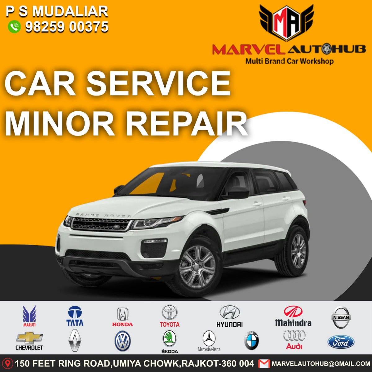 AutoMarvel's tweet photo. #marvelautohub #marvel #carservices #carrepair #carrepairshop #multibrand #multibrandcarworkshop #MarutiSuzuki #TATA #skoda #audi #ford #Nissan #Mahindra #automobile #NewVehicles
#bodywork #carbodywork #150ftroad #rajkot #Gujarat https://t.co/vJS7gCqRQ5