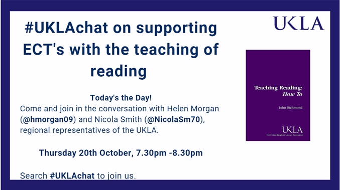 #UKLAChat day has arrived! We hope you can join us from 7:30pm tonight to discuss strategies for supporting reading.  <a href="/hmorgan09/">H Morgan</a> and <a href="/NicolaSm70/">Nicola Smith</a> are at the helm to lead our chat this month. We hope to see you there! Search #UKLAChat to join.