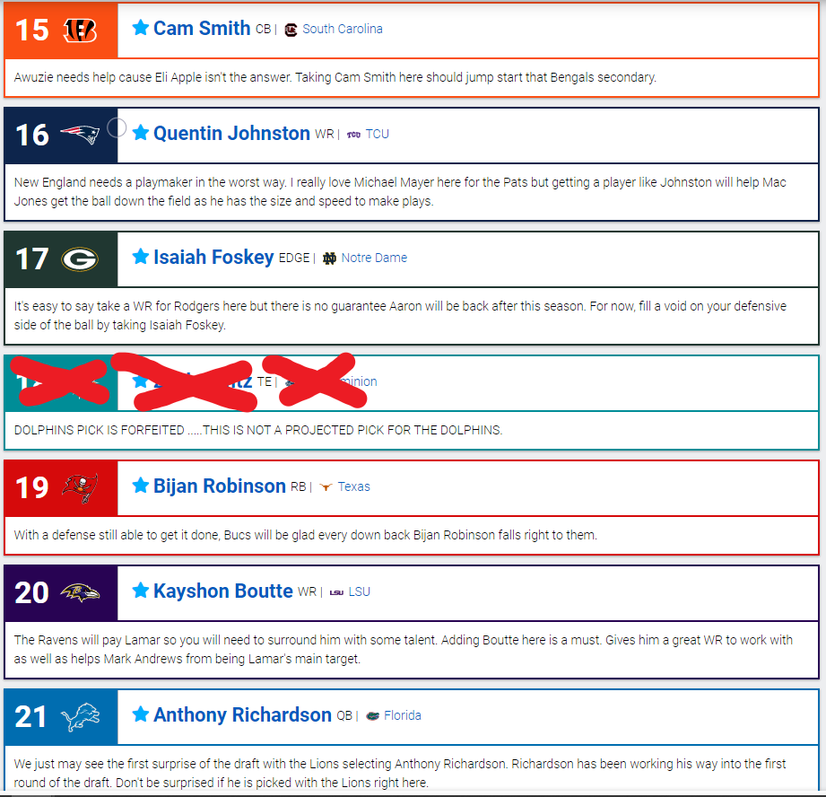 thesportsanswer's tweet photo. 🚨2023 NFL Mock Draft | After Week 6 of The NFL Season#nfl #nflmemes #nflnews #nfldraft #nflpicks #nflfootball #nfldraftscouting #nfltwitter 🚨

*Miami does not have a 2023 1st*

see comments for last part of 1st round

 https://t.co/kz6t3qcrXq #MockDraftSZN via @_mockdrafts https://t.co/NSyIiG8l8f