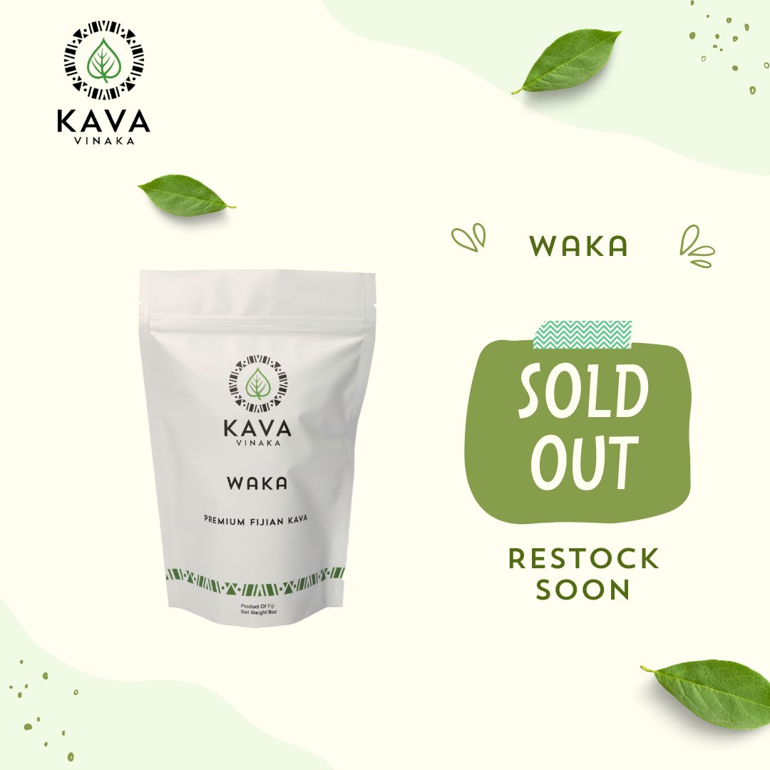 KavaVinaka's tweet photo. Waka is Sold out but we are working hard on restocking it!

#waka #kavavinaka #bula #fiji #fijian #soldout #kava #kavabar https://t.co/TNcG8RjJmA