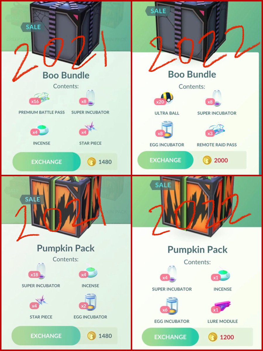 RezaTheCoolest's tweet photo. This is why I will never again spend my real money on coins @NianticLabs - these boxes use to be fun (and I use to buy) - but truly never again will I purchase until you change back. #PokemonGO #RipOff #Scam #DoNotBuyCoins for their garbage boxes of 2022. https://t.co/yX4wr9nXcO
