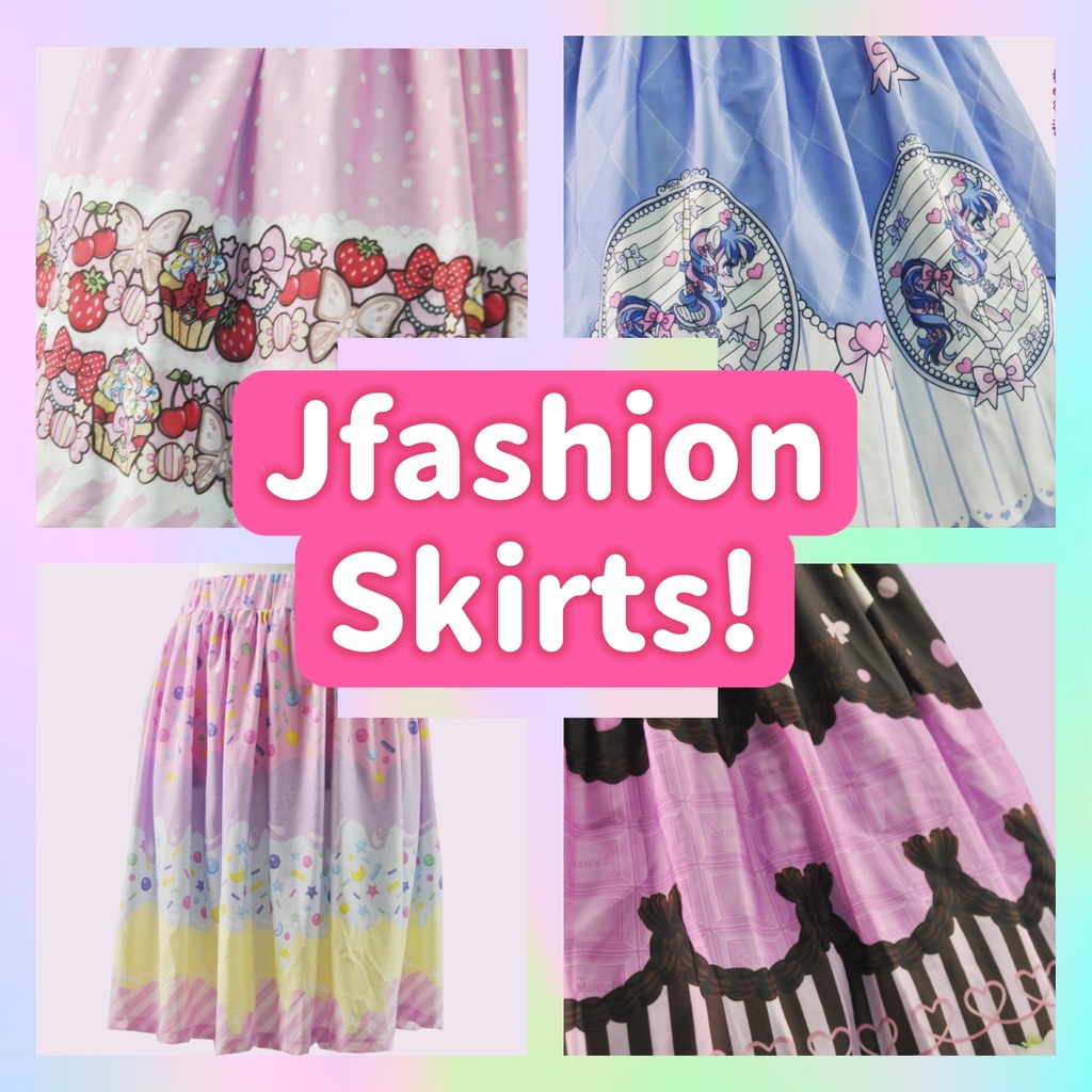 Thedecorafacto1's tweet photo. ✨We will be bringing our full range of Jfashion clothing designed by us to Brisnova! 🍰Some of the cute skirts we have available from sizes XS to XL with lots of room to stretch! 🎀Ready to feel kawaii?✨
#thedecorafactory #decorafactory #kawaii #kawaiifashion #jfashion #jfash https://t.co/Ru6OzvmeuZ