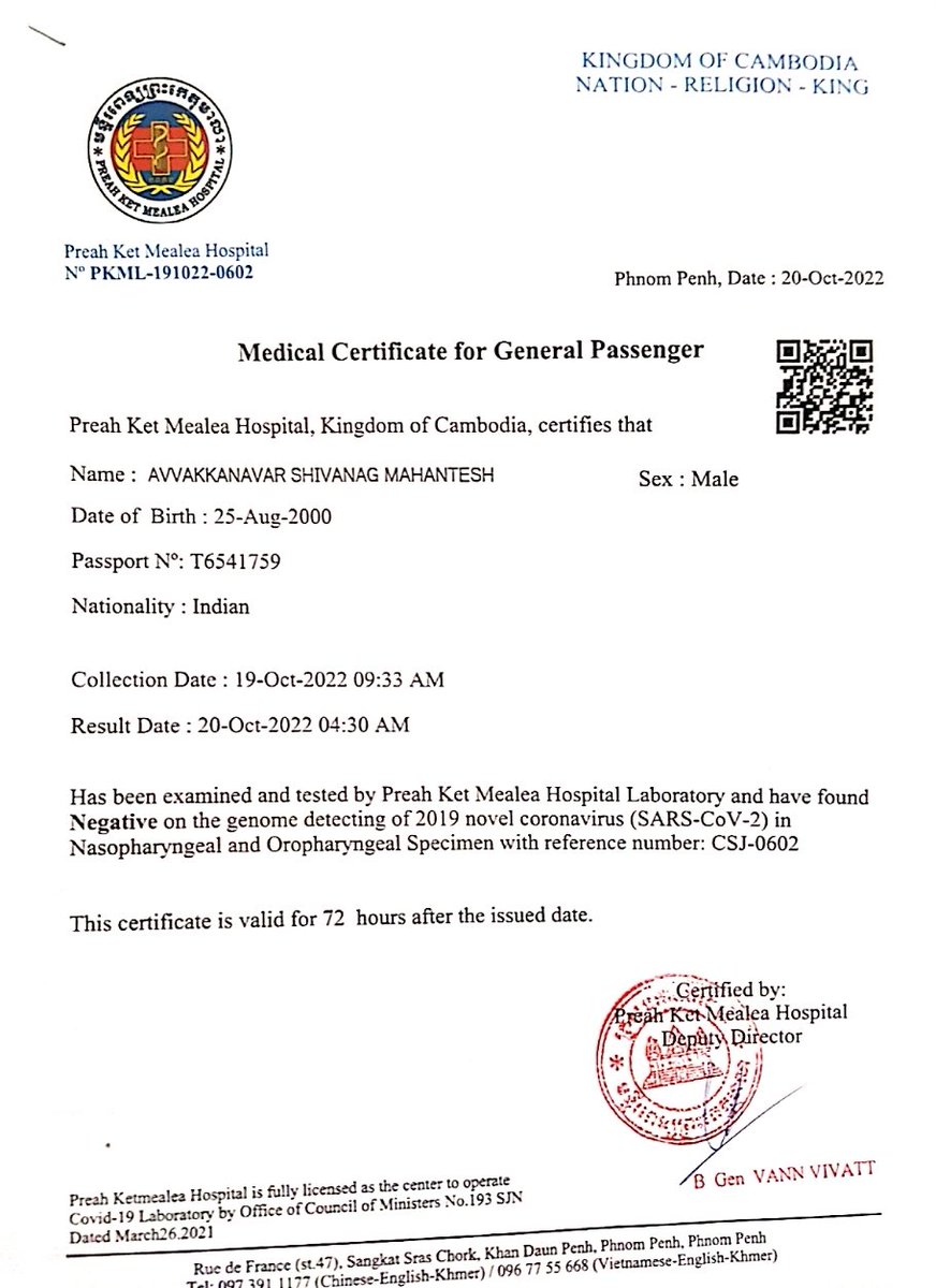SHIVANAG33111's tweet photo. I requested them that there might be some error in test bcz I'm fit and healthy and I'm ready to pay for another test. But they did not allow me and made me to miss my flight on 18th oct. But when I did Rtpcr test on 19th Oct on same hospital they gave " negative " report . https://t.co/th3v43e1VQ