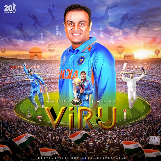 Happy Birthday to my all time favourite cricketer in world   happy Birthday PAAJI  @ Virender Sehwag 