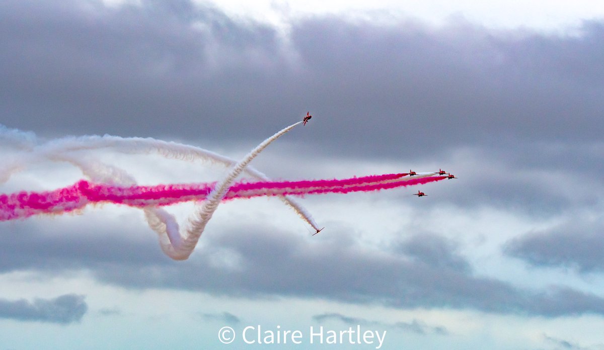 The @rafredarrows flying the Tornado during a practise session yesterday