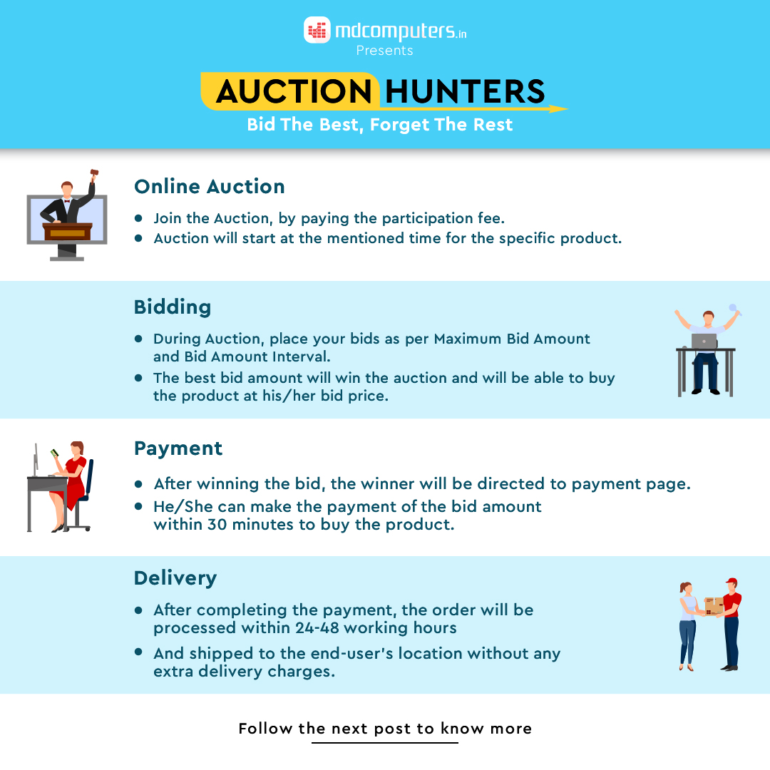 mdcomputers_in's tweet photo. On the auspicious occasion of Dhanteras and Diwali, we are excited to launch AUCTION HUNTERS campaign, online auctions on specific products each day, and end-users can participate in the bidding contest during the announced auction time. https://t.co/HeuLXAWY5I