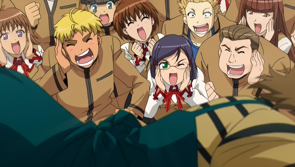 Character designs of Shirou's classmates of Class 2-C used for the 2006 anime adaptation of Fate/Stay Night. 