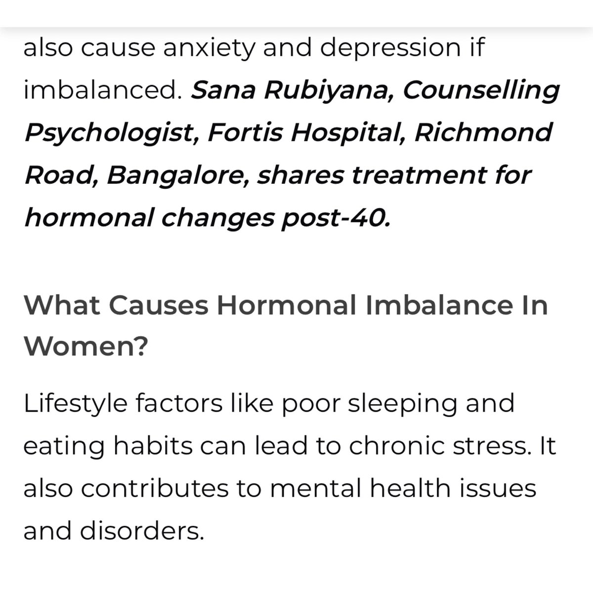 SRubiyana's tweet photo. My article for The healthSite.come on “Can Hormonal Changes Impact A Woman's Mental Wellness Post-40? Explains Psychologist”, 19.10.2022.
#womenmentalhealth #womenmentalhealthawareness #hormones #hormonalimbalance #pregnancy #menopause #pms #pmsproblems #pmdd #pmddawareness https://t.co/PWLEERmC4R