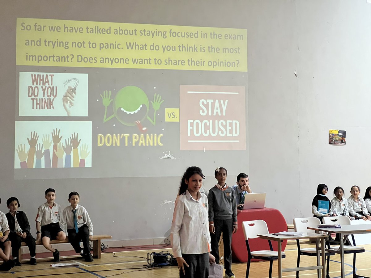 MrWaltonTeaches's tweet photo. Our year 5’s coming up with some great exam and revision tips ready for our End of Term Assessments! Awesome to see our pupils giving each other advice! @psisqatar #examtips #primaryteaching #internationalschools #learning https://t.co/UQMVwmwGTi
