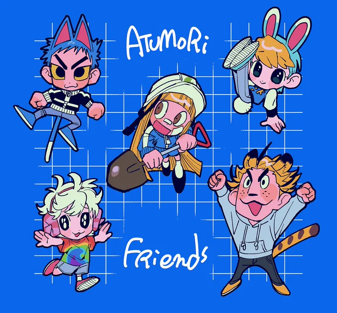 あつ森擬人化らくがき 