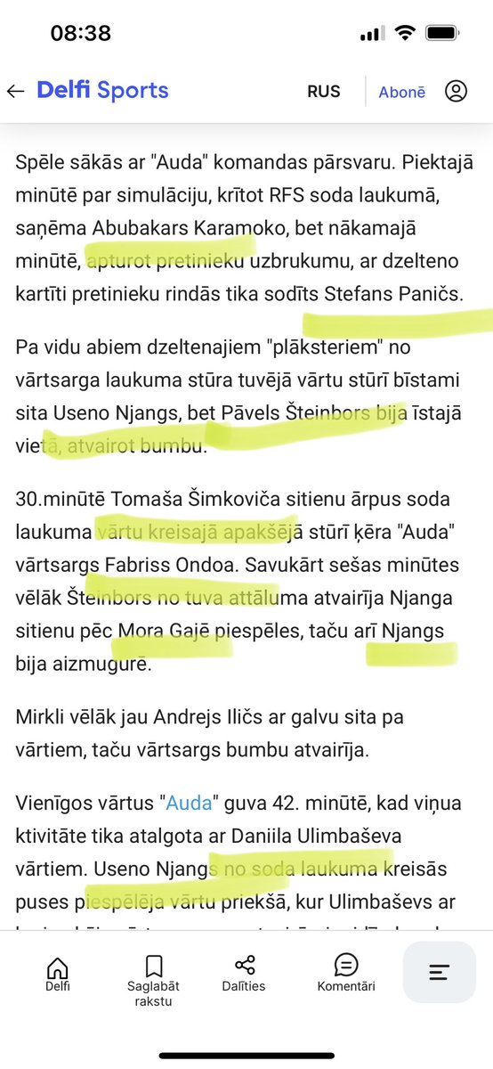 rucijs's tweet image. Lasu rakstu par @fkauda uzvaru Latvijas kausā. Visi tik tīri latviski, ka prieks!