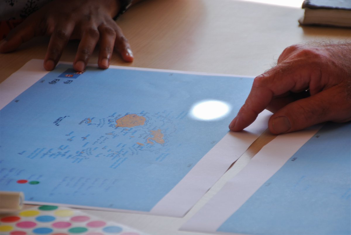 PACPATH_PROJECT's tweet photo. Day 2 - Workshop in Noumea at @spc_cps 
Mapping ocean values and threats in Fiji and New Caledonia to settle sustainability pathways.

@ird_fr @Belmont_Forum @IUCN_Oceania @MarajaRiechers @UniSouthPacific @IAN_UMCES @SprepChannel @MercatorOcean @LeuphanaUni  #PACPATH https://t.co/dPsAWTHmvK