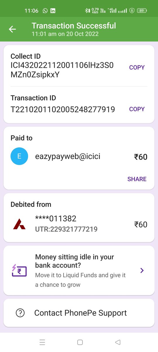 rajanikki's tweet photo. @CRUT_BBSR I am payment 60 rupes for 1day pass but my payment is debited but mass is not generate please find out the attached given below https://t.co/G8PHjjooI0