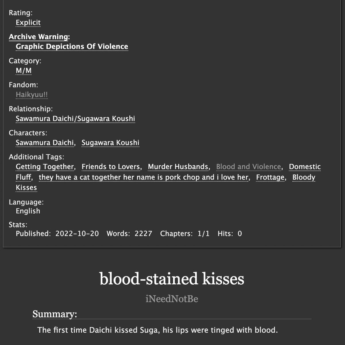 ineednotbe's tweet photo. blood-stained kisses

🖍 #daisuga
🖍 explicit
🖍 written for @lithermitcrab for @daisugaAUex
🖍 2.2k
🔗 https://t.co/GyDMwjvIY5 https://t.co/tUoE1niDcQ