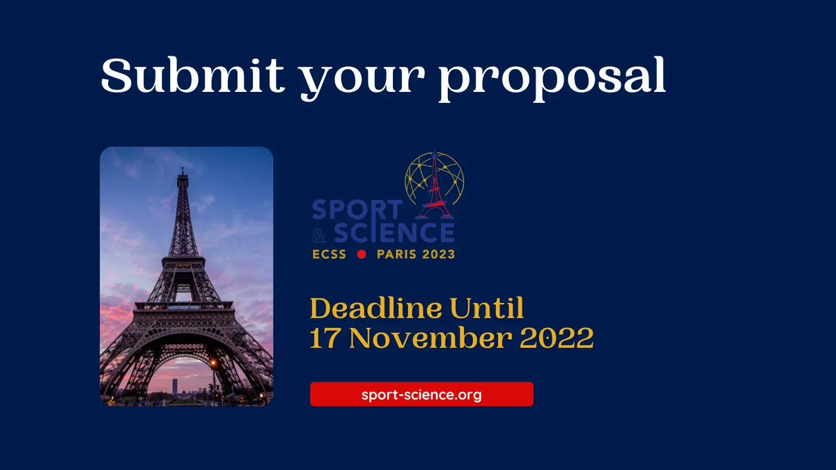 Submit your proposal for a Plenary or Invited session for #ECSS2023 in Paris. The deadline for submissions is 17 November 2022. 📅

Submissions can be made through your ECSS account. 
For more information 👉 bit.ly/3D1ZOdb