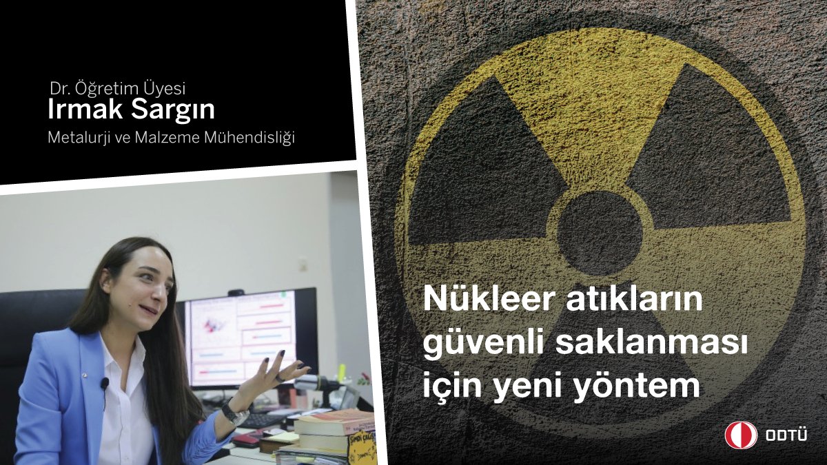 Metalurji ve Malzeme Mühendisliği Bölümü öğretim üyemiz Dr. Irmak Sargın, nükleer atıkların çevreye zarar vermeyecek şekilde cam formunda saklanmasını yapay zeka ve makine öğrenmesiyle optimize eden yeni bir yöntem geliştirdi. Detaylar için 👉 basinda.metu.edu.tr/14-10-2022/319… #ODTÜ #METU