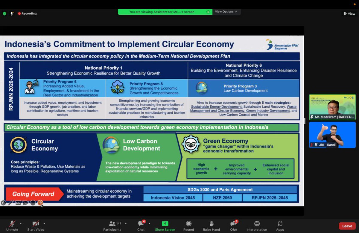 Norimasa Shimomura (@norimasa_un) on Twitter photo Now <a href="/BappenasRI/">Kementerian PPN/Bappenas</a> presents @SDGacademy_id Indonesia’s vision and commitment for Circular Economy with 9Rs, beyond 0 waste + Reduce, Reuse, Recycle 👌. <a href="/UNDPIndonesia/">UNDP Indonesia</a> supports the effort to elevate the importance attached to CE in Indonesia’s 5-yr development plan. Now <a href="/BappenasRI/">Kementerian PPN/Bappenas</a> presents @SDGacademy_id Indonesia’s vision and commitment for Circular Economy with 9Rs, beyond 0 waste + Reduce, Reuse, Recycle 👌. <a href="/UNDPIndonesia/">UNDP Indonesia</a> supports the effort to elevate the importance attached to CE in Indonesia’s 5-yr development plan.