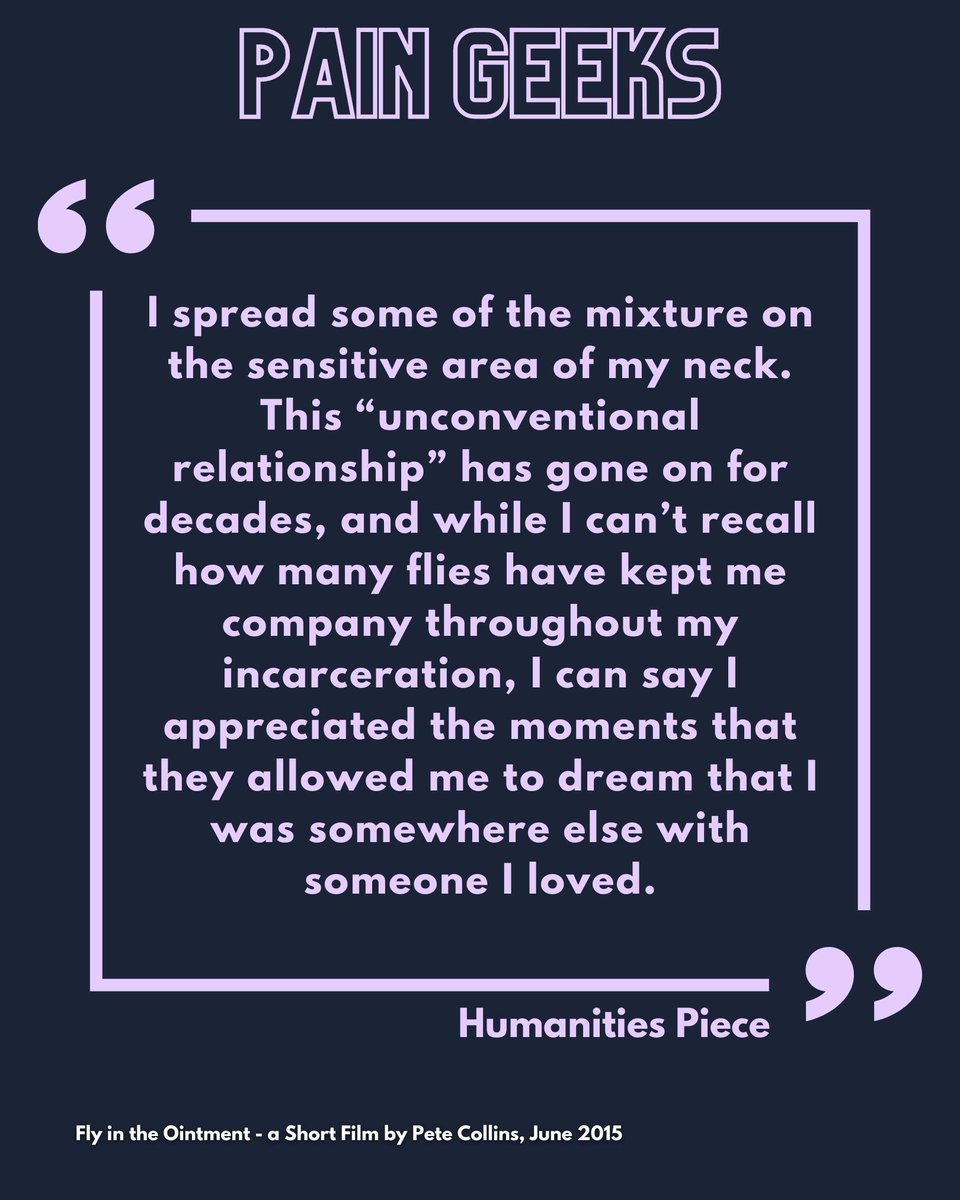 paingeeks's tweet photo. The Humanities piece for October is a short film that was written, narrated and directed by Peter Collins from inside a Canadian prison. Even though it's short it's not an easy task to watch it till the end.
https://t.co/Je8xqwdGVP https://t.co/bymGZge1vw