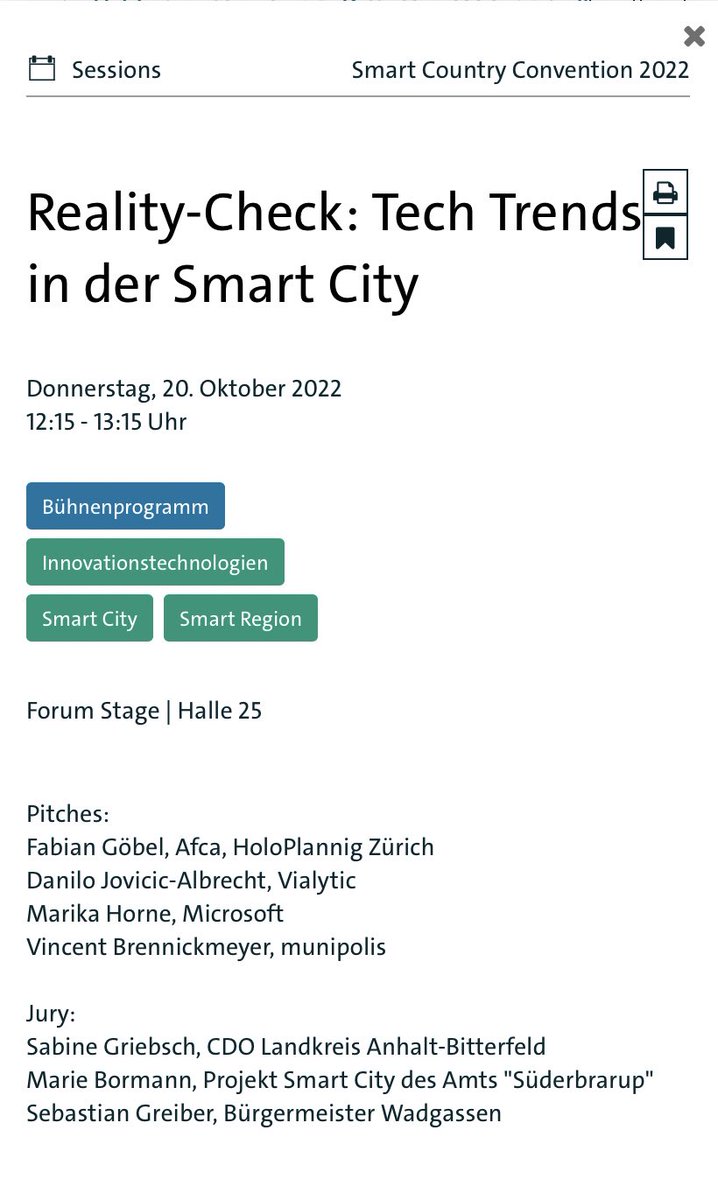 Ich weiß, ihr wart alle schon 2 Tage auf der <a href="/SmartCountryCon/">Smart Country Convention</a> und habt die Welt gerettet, aber heute gibt es noch mal ein Highlight, das ich mit <a href="/MichiPfefferle/">Michael Pfefferle</a> moderiere #SCCON22