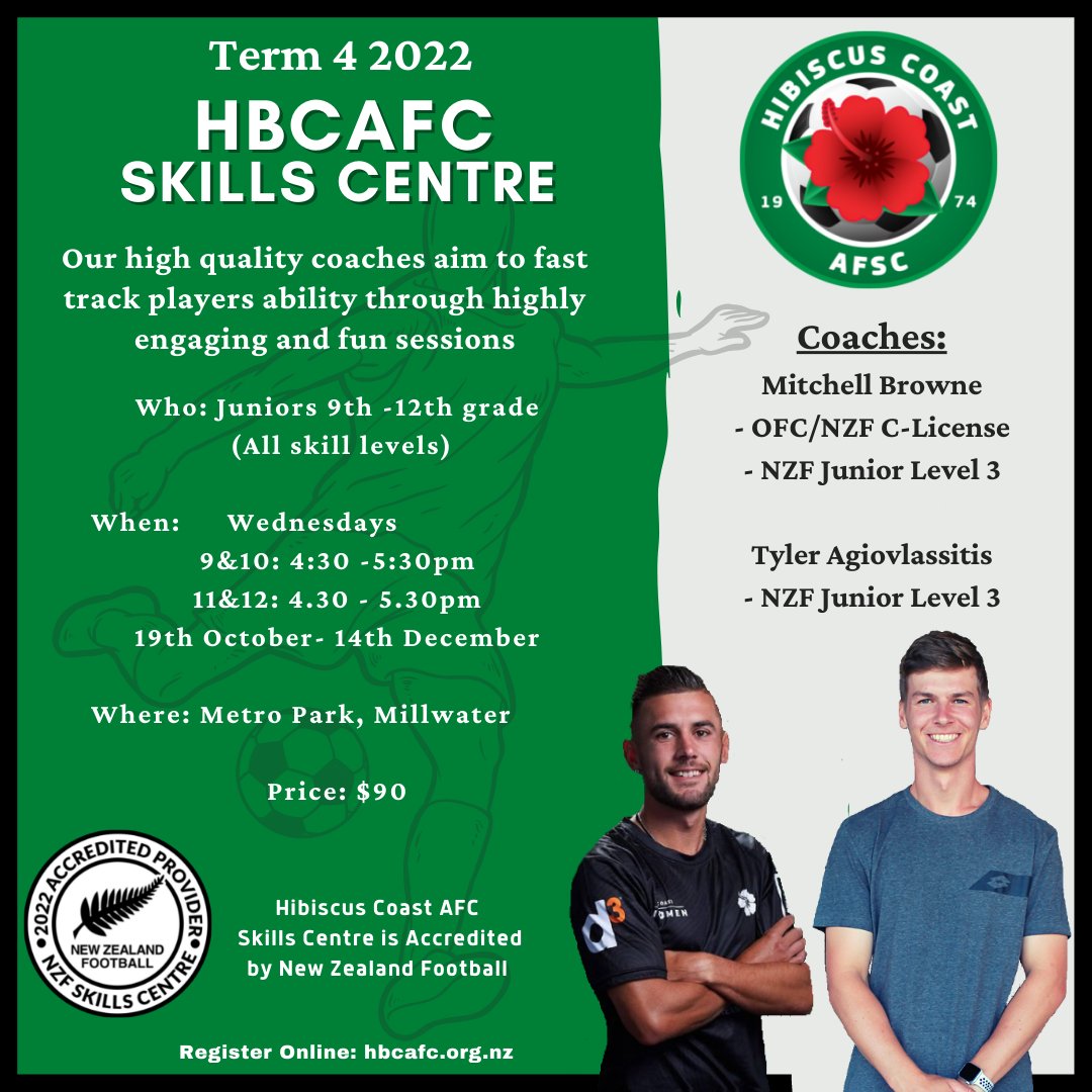 We had a fantastic first week back with Skills Centre ⚽️

If you haven’t registered already, head to our website to get signed up:
hbcafc.org.nz/skills-centre