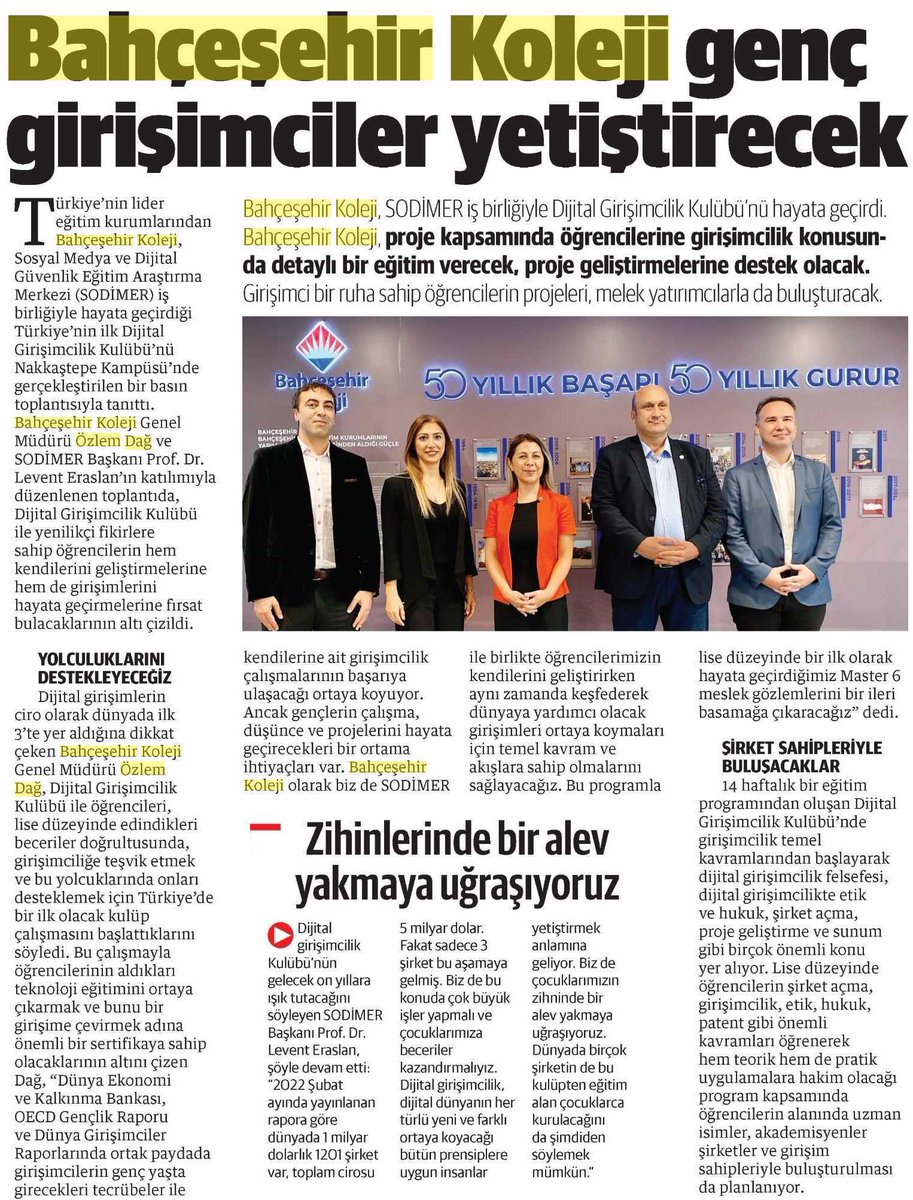 Bahçeşehir Koleji (@bahcesehir_k12) on Twitter photo “Bahçeşehir Koleji & SODİMER iş birliğiyle Dijital Girişimcilik Kulübü’nü hayata geçirdi.”
<a href="/yenisafak/">Yeni Şafak</a> “Bahçeşehir Koleji & SODİMER iş birliğiyle Dijital Girişimcilik Kulübü’nü hayata geçirdi.”
<a href="/yenisafak/">Yeni Şafak</a>
