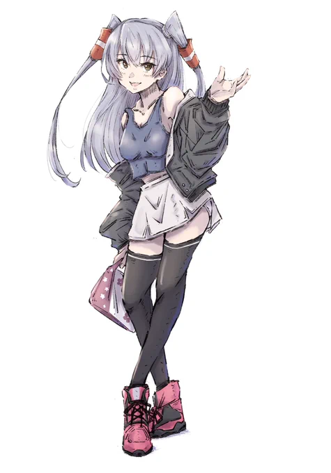 『いい風ね。さぁ出かけましょ(*'ω`*)』#艦これ #天津風天津風ちゃんお出かけmode ver.2(仮)です! 