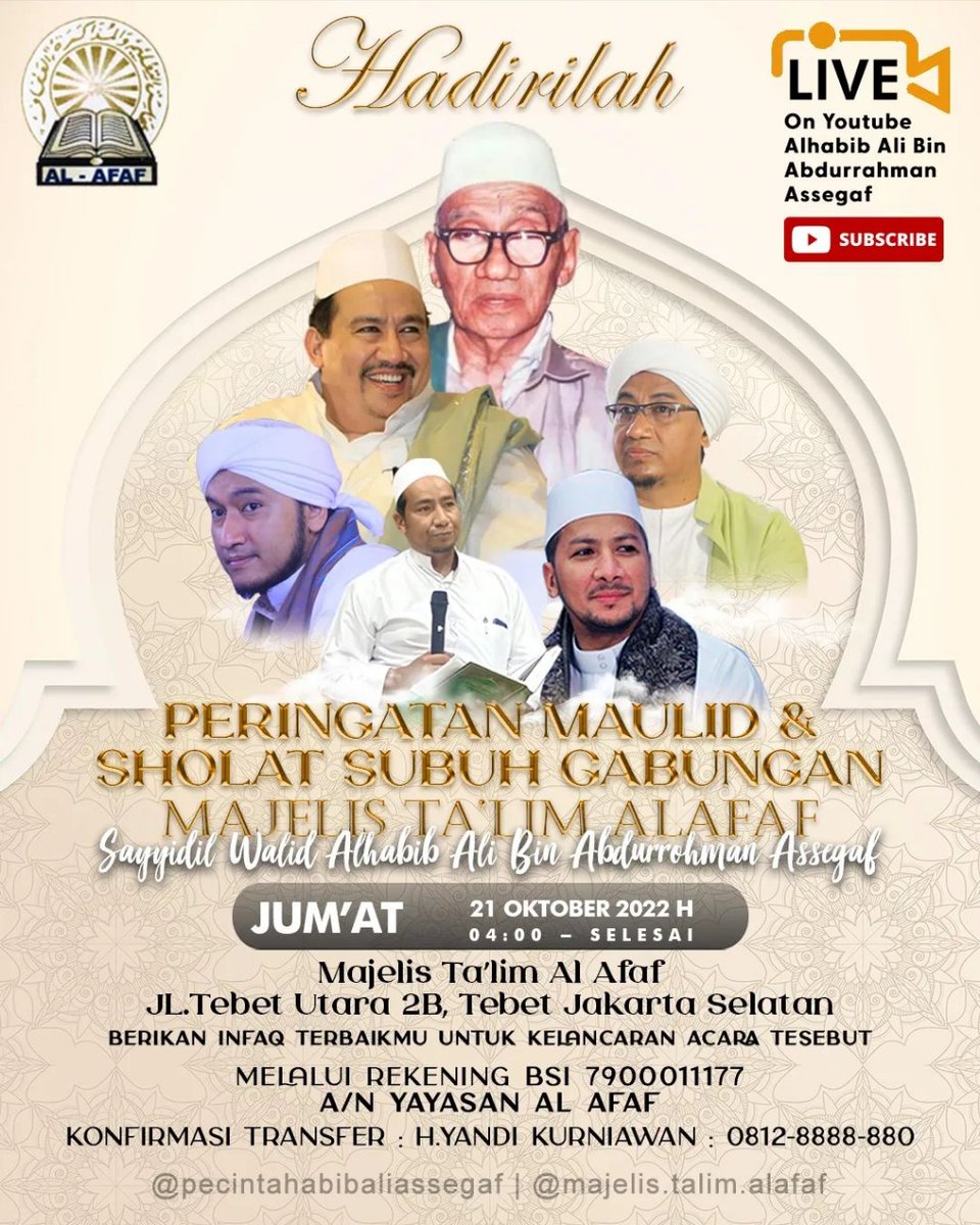 Peringatan Maulid Nabi di Tebet Al Afaf

majelis.info/event/peringat…