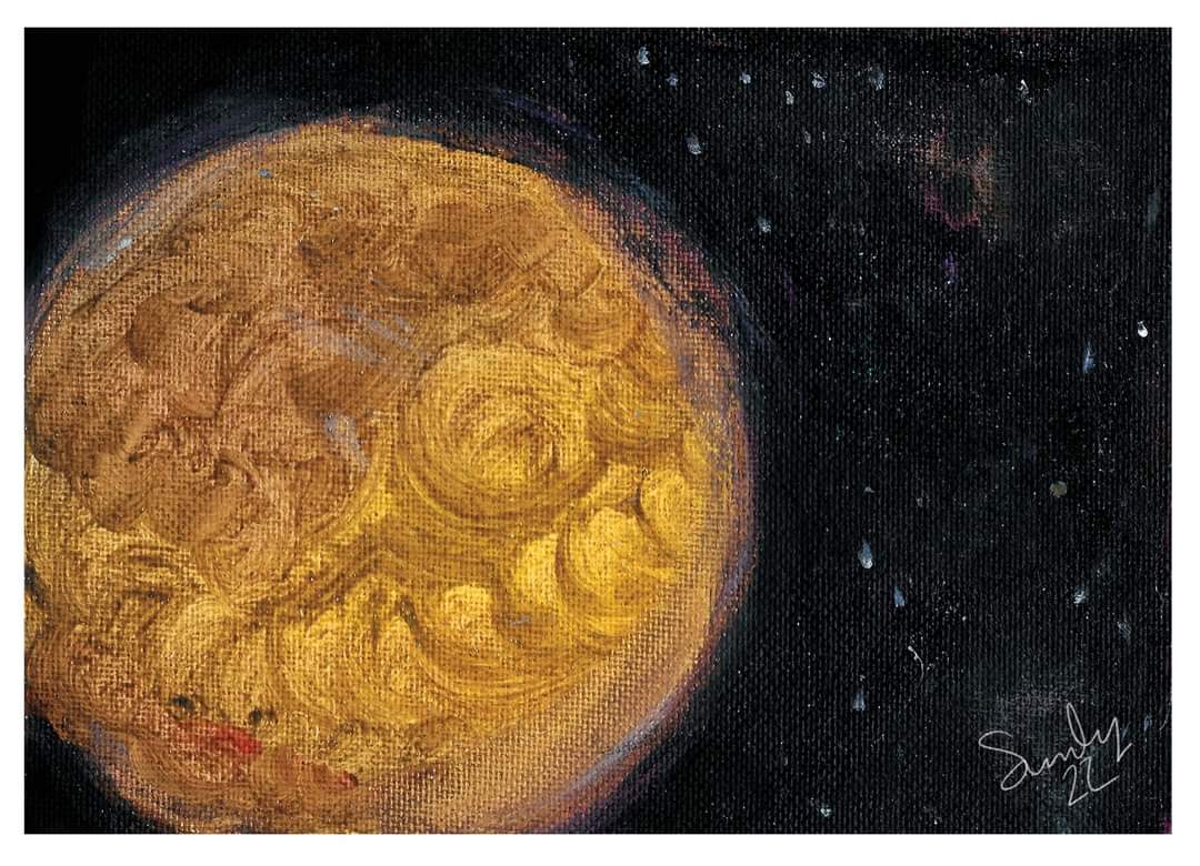 Sunteeart's tweet photo. When there's nothing but space in your head.
Acrylic painting of space with a planet. 
Canvas size 5x7
Prints coming soon! https://t.co/trbzgOs988