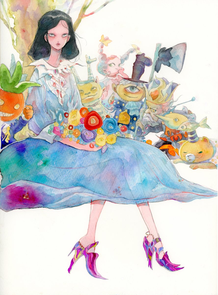 「「しらゆきと七人の小人」ウォーターフォード紙にミジェロ水彩久しぶりにウォーターフ」|橋賢亀(はし　かつかめ) katsukame hashiのイラスト