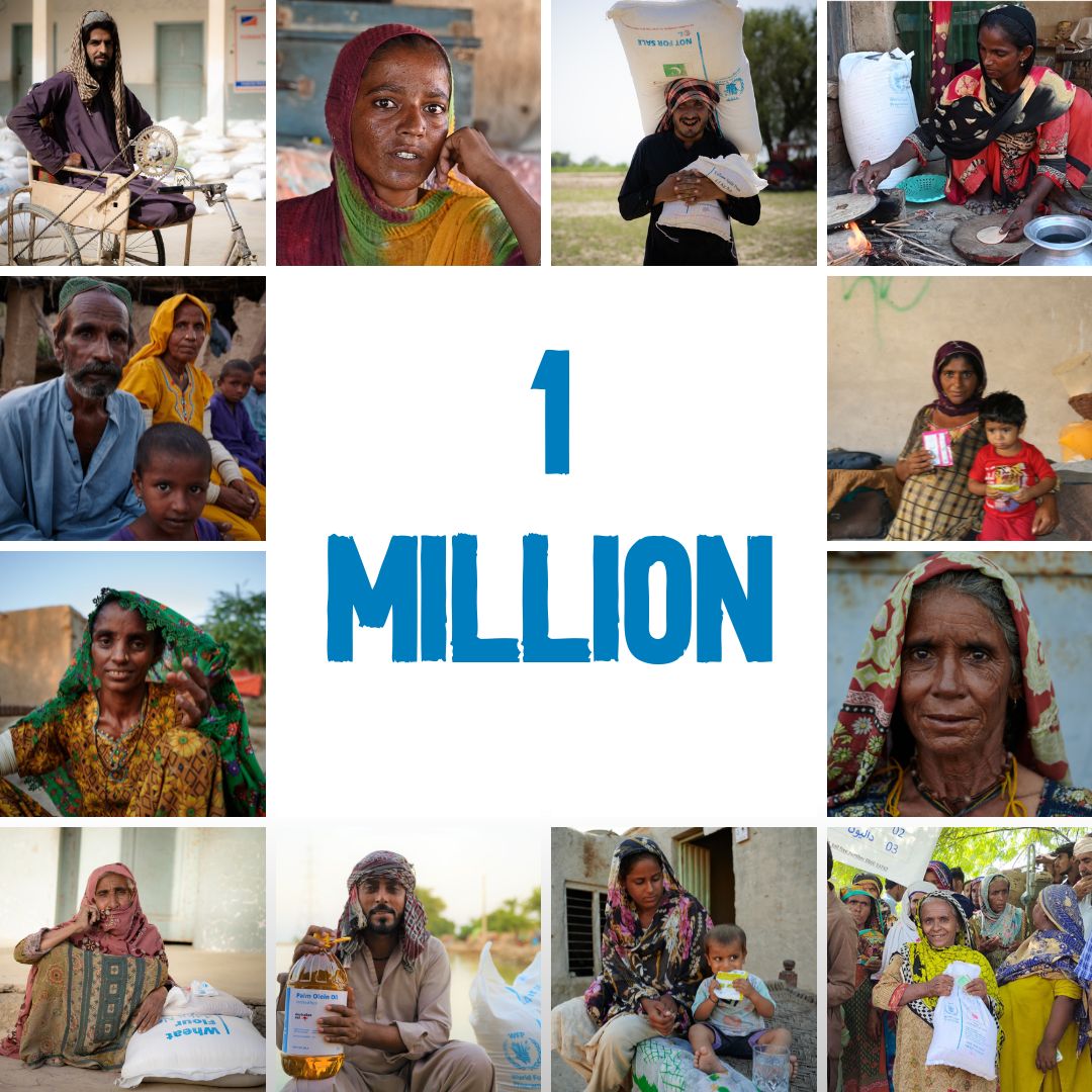 WFP Pakistan (@wfppakistan) on Twitter photo π’1β£,0β£0β£0β£,0β£0β£0β£π’
The ravaging floods have more than doubled food insecurity in π΅π°. WFP's food & cash assistance has now reached 1β£ million people struggling to survive.
Thanks to our donors, local partners & WFP staff for making it possible to reach families in dire need ππ½ π’1β£,0β£0β£0β£,0β£0β£0β£π’
The ravaging floods have more than doubled food insecurity in π΅π°. WFP's food & cash assistance has now reached 1β£ million people struggling to survive.
Thanks to our donors, local partners & WFP staff for making it possible to reach families in dire need ππ½