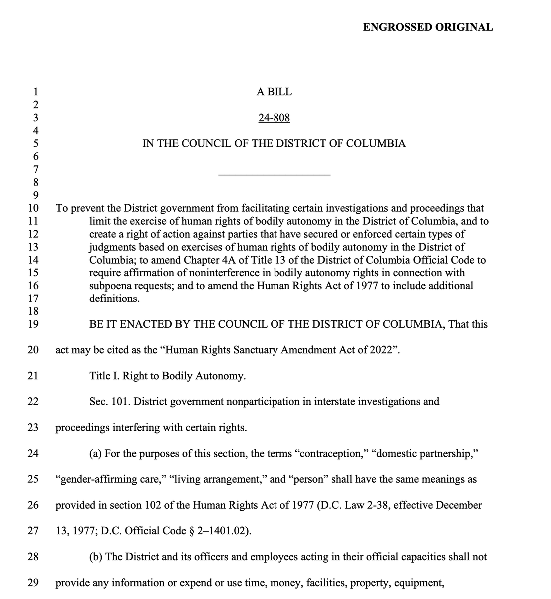Washington DC has passed the Human Rights Sanctuary Act!

This will prevent extradition to states that ban gender affirming care or abortion.

People can flee states like Texas if they are under investigation to DC!

No cops, jails, personnel, paperwork can be used to extradite.