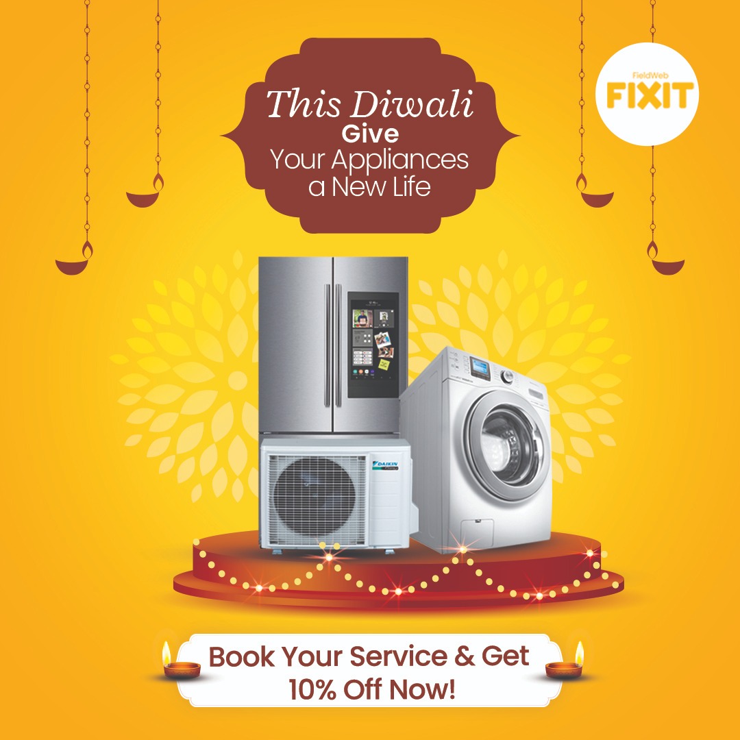 fieldwebfixit's tweet photo. Diwali Dhamaka Offer!! 💥
Book your home appliances repair service now and get 10% off: https://t.co/y8Fd0hgDnB

#fieldwebfixit #Diwali #Diwali2022 #getflipped #service #offer #india #topmodel #diwalivibes https://t.co/D5M4urgogz