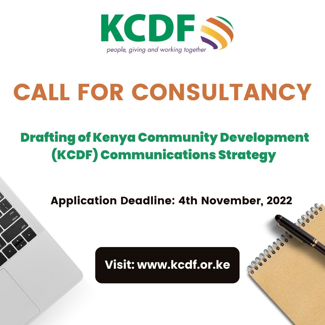 KCDF's tweet photo. 📢📢📢 CALL FOR CONSULTANCY
For more information on the Terms of Reference, Scope of Work and the application process, visit https://t.co/rdwqVGUpmG
#ikokazike #consultancy #workopportunity #callforconsultancy #opportunities2022 https://t.co/ml8Hmtk94d