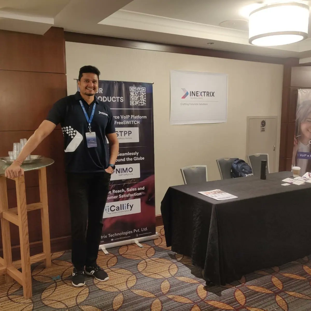 Inextrix's tweet photo. A very fruitful day for us at #cluecon2022 😄. Our co-founder @arpitrmodi spread light on "Build Telecom Business with OpenSource Platform" &amp; conducted 'ASTPP MEET UP' over there.
.
Thanks to the whole team of @freeswitch &amp; @SignalWire for their great support.
.
#cluecon2022 https://t.co/pPjqWTLRZS