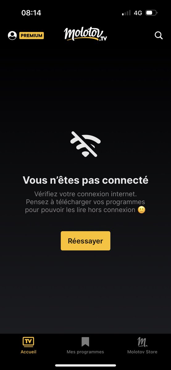 cpointel's tweet photo. @molotov_help @MolotovTV Est-ce normal? car cela fonctionne très bien pour envoyer un tweet (application mise à jour) https://t.co/maL1syrS7a