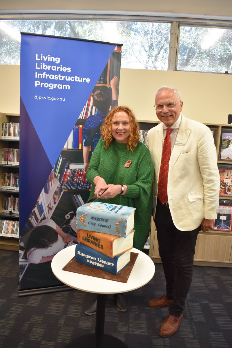 LibraryBayside's tweet photo. Today #Bayside Mayor Cr Alex del Porto, and fellow Councillors were joined by the Hon. Melissa Horne MP, Minister for Local Government and Zoe Daniel MP, Federal Member for Goldstein, to celebrate of the refurbished Hampton Library and the upgrades across Bayside Library Service. https://t.co/Pt3HvlC5Qm