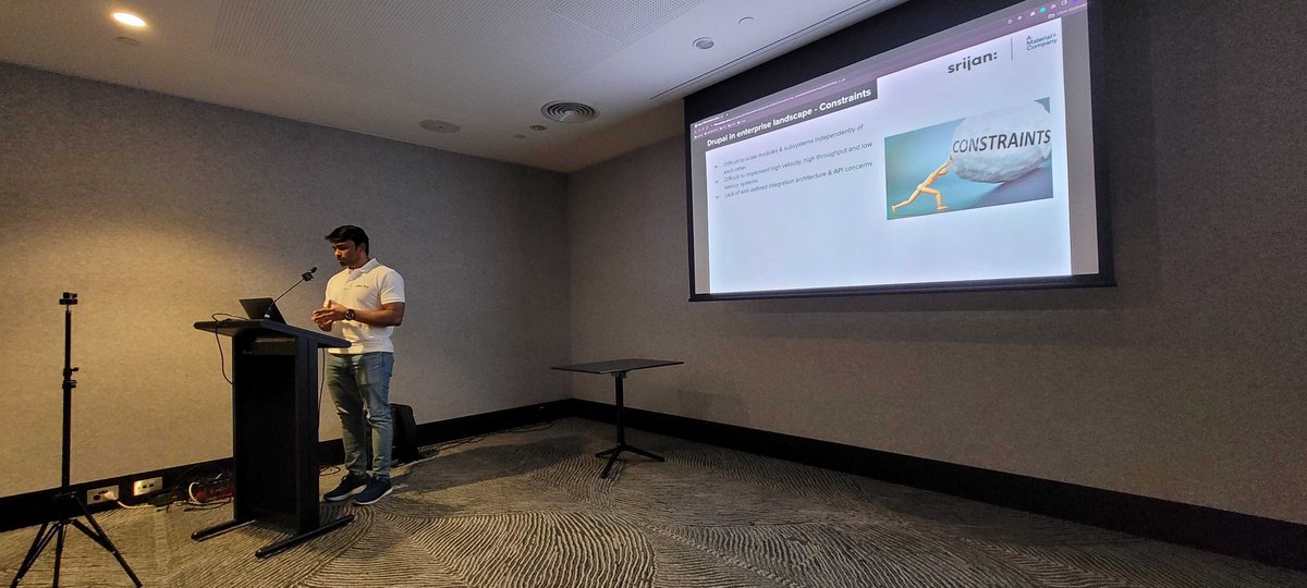 Srijan's tweet photo. Catch Mohammed Azharuddin Khan & @fotuzlab as they share their perspective on modern software architecture view around Drupal at @DrupalSouth today from 15:55 ACT.
#DrupalSouth #Drupalevent #softwarearchitecture https://t.co/pekTnRcHmx